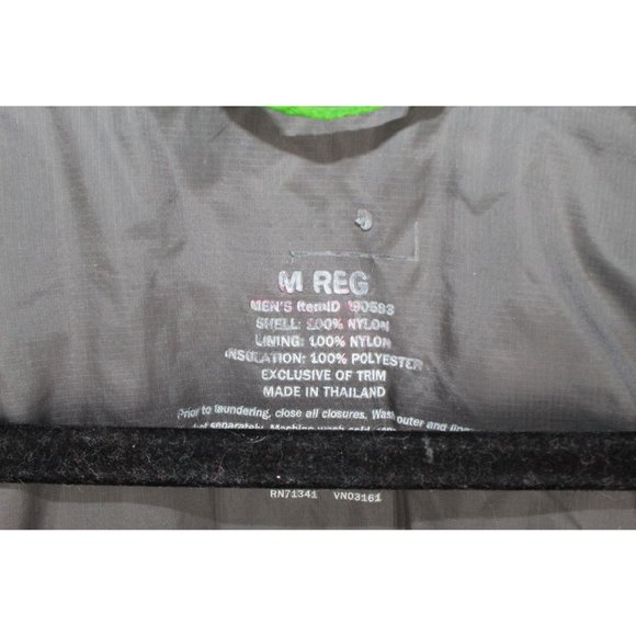 LL Bean Lime Green Nylon Full Zipper Light Weight Winter Jacket Size M - Picture 7 of 9